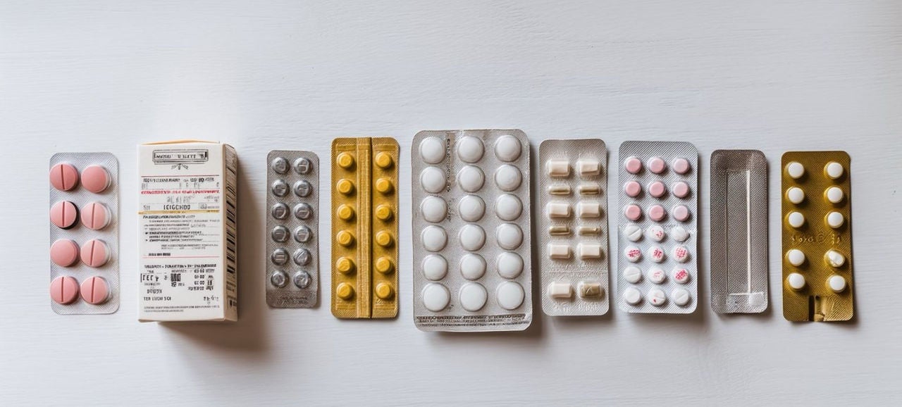 Boîtes de médicaments et comprimés